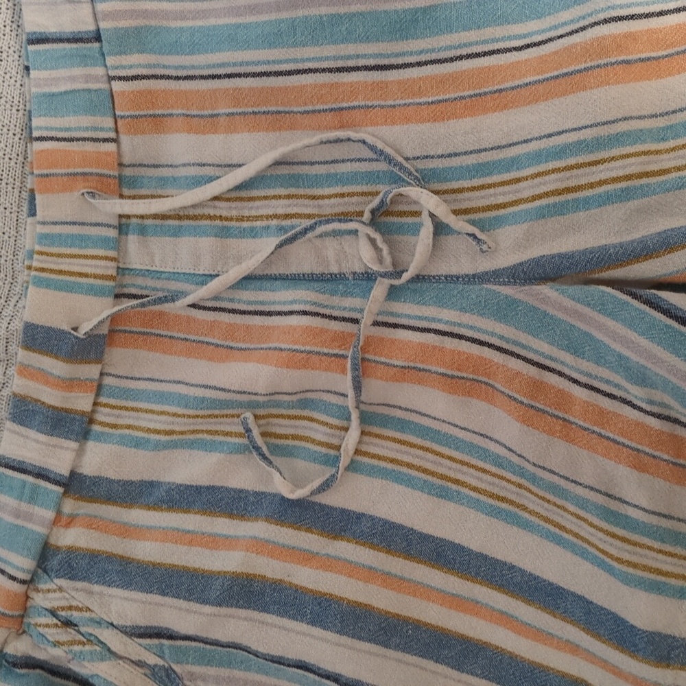 Briggs New York Multi-Color Pastel Striped Linen Rayon Blend Shorts - Picture 6 of 11